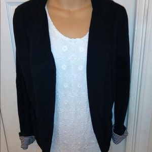 Knit Blazer w/ sleeve detail